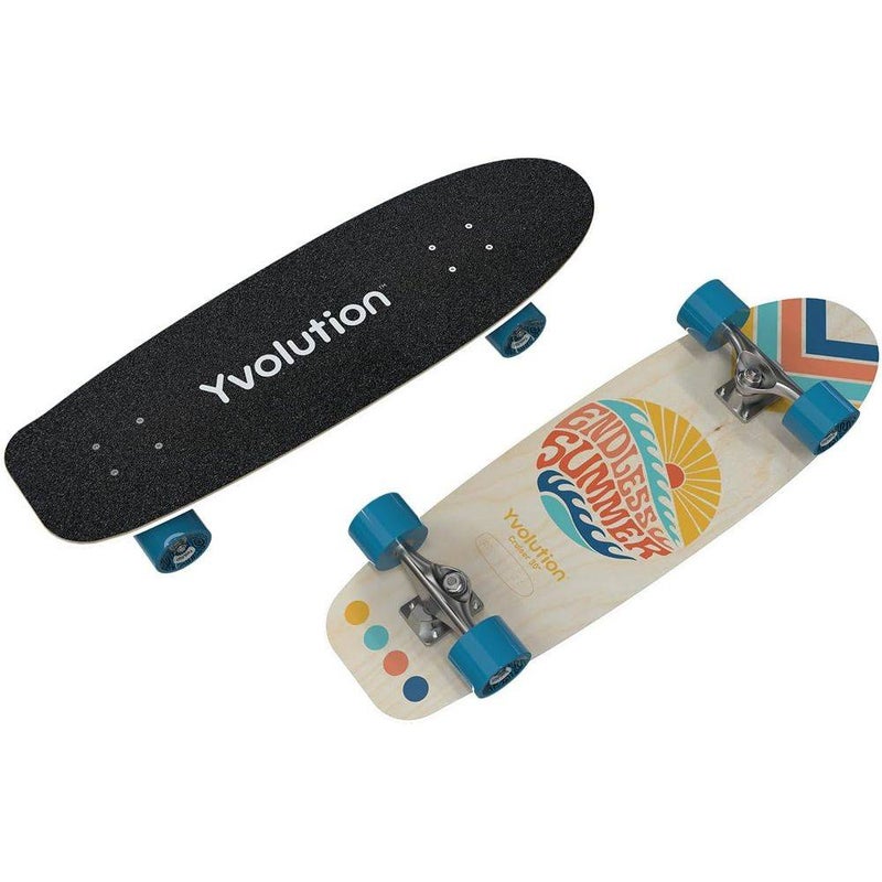 Yvolution Cruiser LED Skateboard (76.2 cm, White) - Image 1